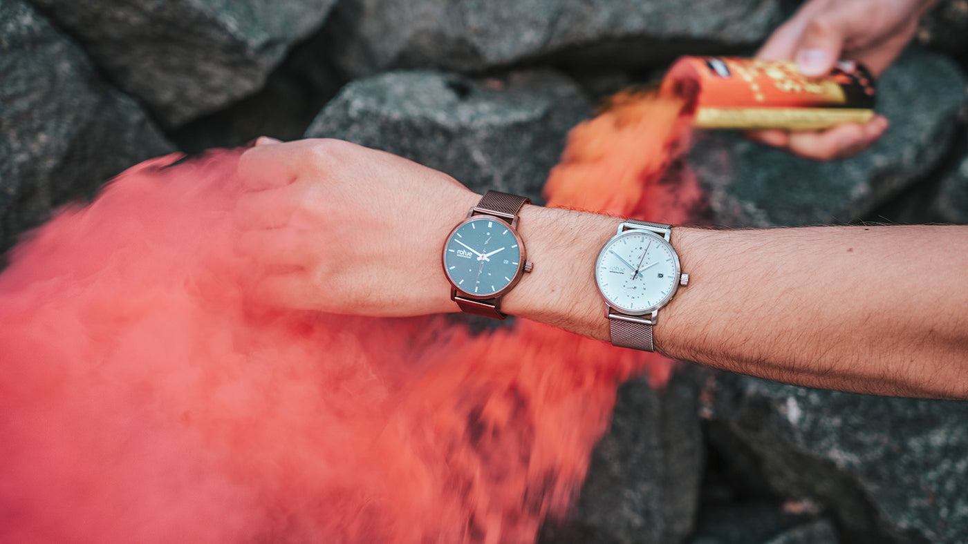 Adventurister Antarctica and White on a man's wrist