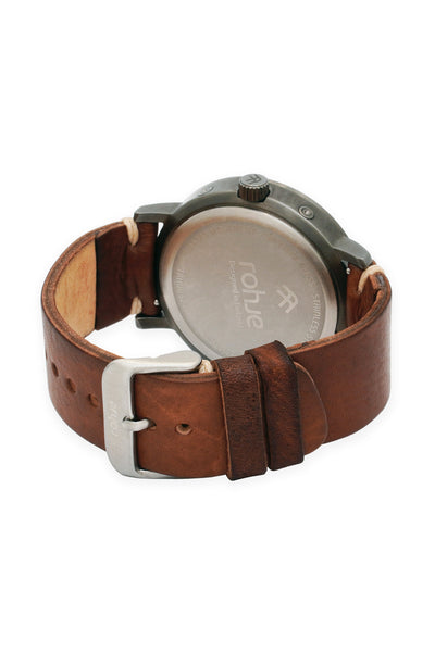 Rohje Adventurister Dark, tumma poronnahkaranneke #strap_dark-brown-reindeer-leather