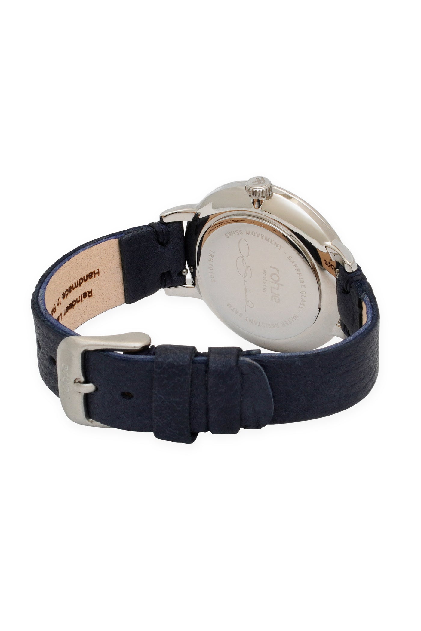 Rohje Artister, Into the Blue backplate mesh rannekkeella #strap_dark-blue-reindeer-leather